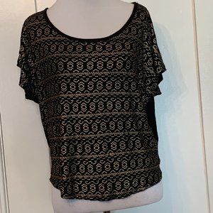 forever 21 short sleeve stretchy tee black…